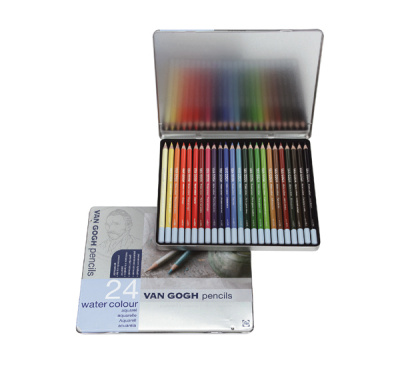 Набор карандашей акварельных Talens "Van Gogh" 24 цв в метал кор