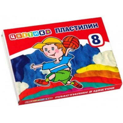 Набор пластилина "Цветик" 8 цв со стеком