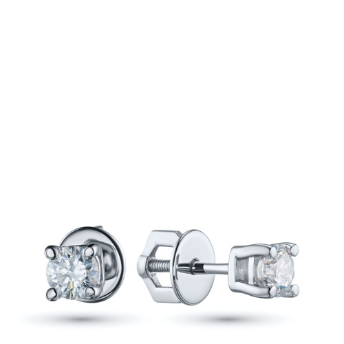 Пусеты из белого золота с бриллиантами э4001пс11102200