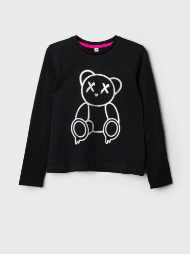 Фуфайка трикотажная для девочек (футболка с длинными рукавами)