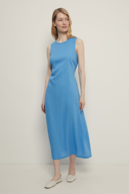 Сарафан макси льняной с поясом