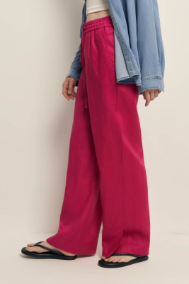 Брюки изо льна на резинке