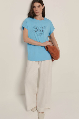 Футболка свободного силуэта с принтом