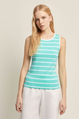 Майка приталенного силуэта в полоску