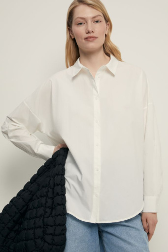 Рубашка из хлопка свободного силуэта