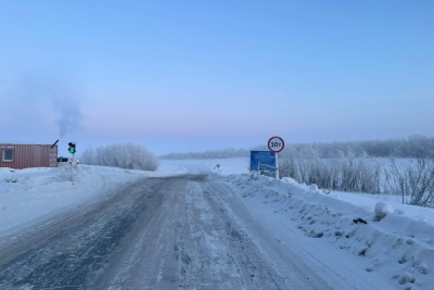 На ледовом автозимнике "Кангалассы - Соттинцы" установили грузоподъемность до 30 тонн / ЯСИА   