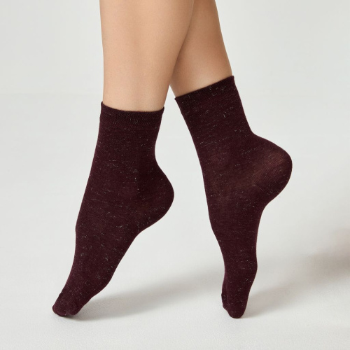 Носки Cozy Home, бордо/серый