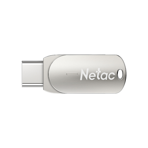 USB Flash Drive Netac 32 ГБ NT030U785C-032G-30PN, OTG V3.0 металл серый