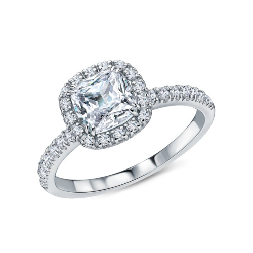 Золотое кольцо с бриллиантами выращенными