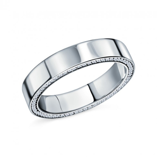 Золотое обручальное кольцо с бриллиантами