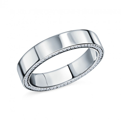 Золотое обручальное кольцо с бриллиантами