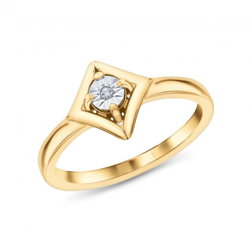 Серебряное кольцо с бриллиантами природными