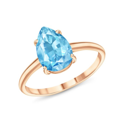 Золотое кольцо с топазами природными