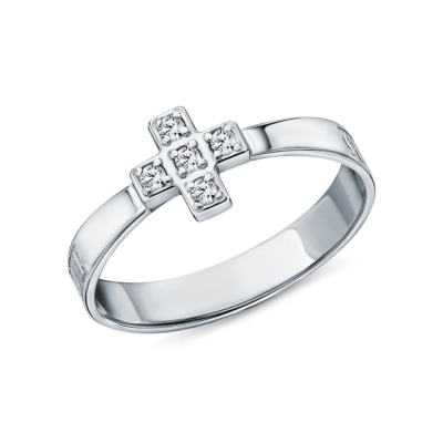 Серебряное кольцо с фианитами