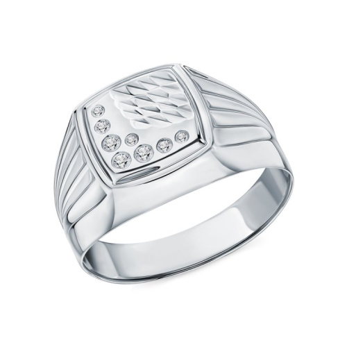 Серебряное кольцо с фианитами