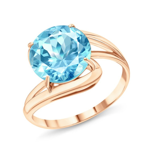 Золотое кольцо с топазами природными