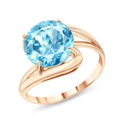 Золотое кольцо с топазами природными