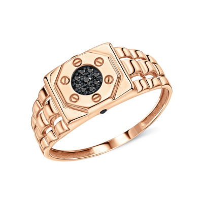 Золотое кольцо с фианитами