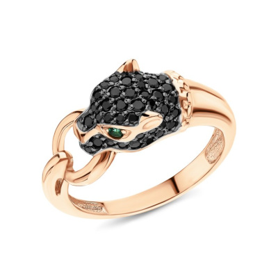 Золотое кольцо с фианитами