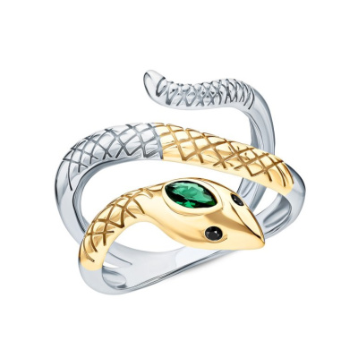 Серебряное кольцо с фианитами