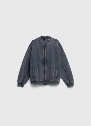 Трикотажный бомбер для мальчиков, Серый