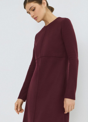 Платье А-силуэта с длинным рукавом, Фиолетовый