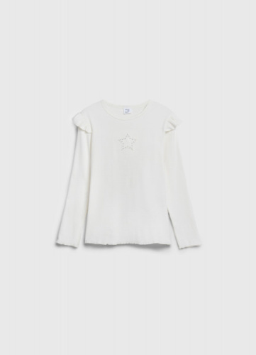 Лонгслив для девочек, Белый