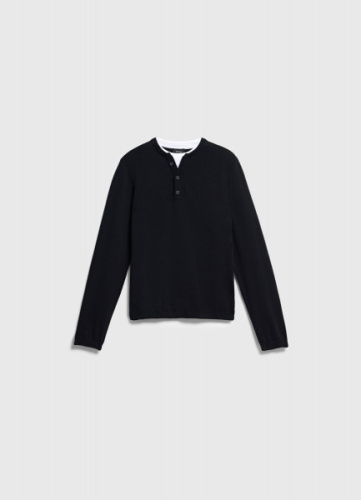 Вязаный лонгслив для мальчиков, Черный