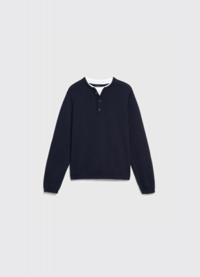 Вязаный лонгслив для мальчиков, Синий