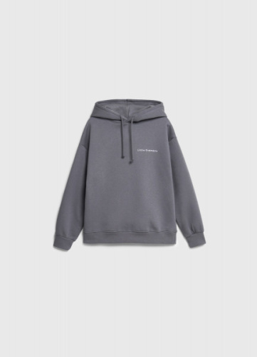 Худи с вышивкой для девочек, Серый