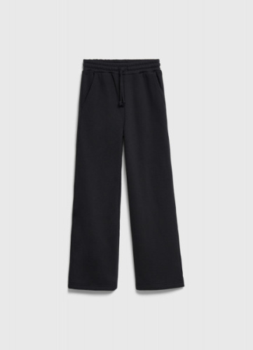 Широкие трикотажные брюки для девочек, Черный