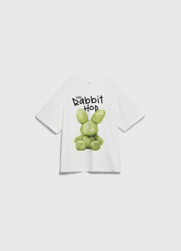 Футболка с принтом для девочек, Белый