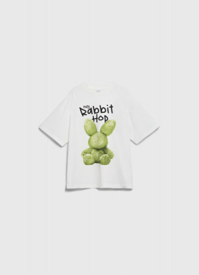 Футболка с принтом для девочек, Белый