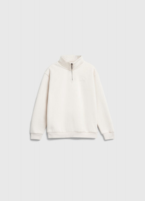 Свитшот с воротником-стойкой на молнии для мальчиков, Бежевый