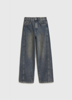 Объёмные джинсы Baggy для девочек, Серый