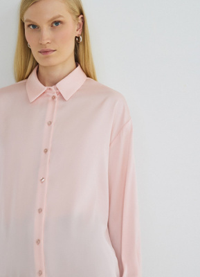 Блузка из сатина, Розовый