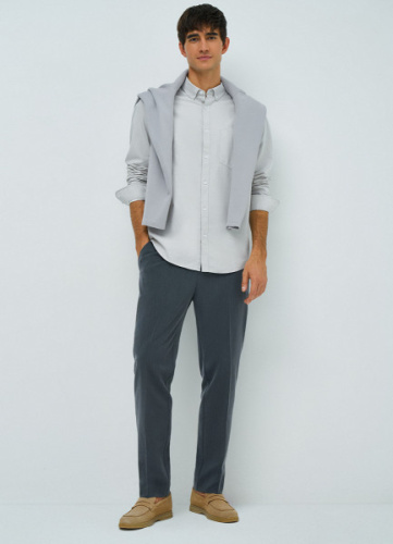 Брюки прямого кроя, Серый