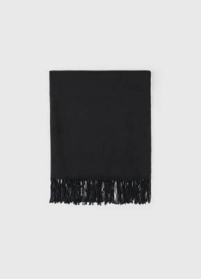 Шарф с бахромой, Черный