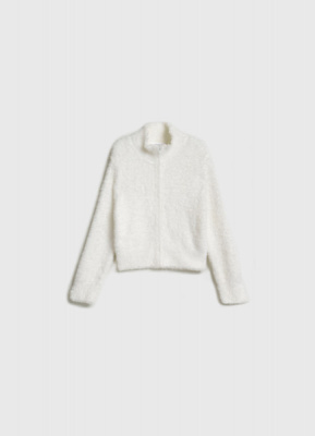 Вязаная толстовка с пушистым эффектом для девочек, Бежевый