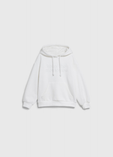 Худи с вышивкой для девочек, Белый