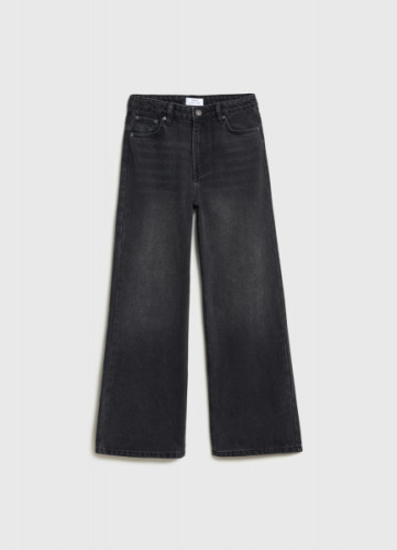 Прямые джинсы для девочек, Черный