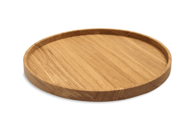 Поднос деревянный дуб круглый M 28 см