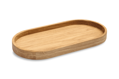 Поднос деревянный дуб овальный 24*12 см