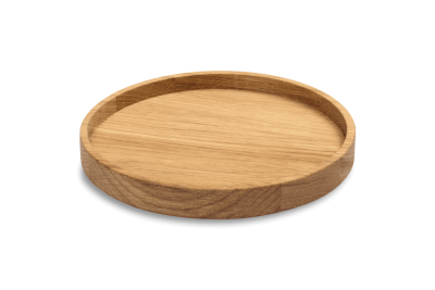 Поднос деревянный дуб круглый S 18 см