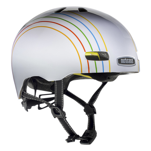 Nutcase Шлем защитный Nutcase Street Pinwheel, цвет Белый-Синий, ростовка S