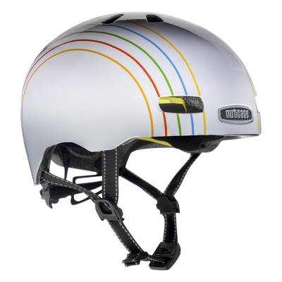 Nutcase Шлем защитный Nutcase Street Pinwheel, цвет Белый-Синий, ростовка S