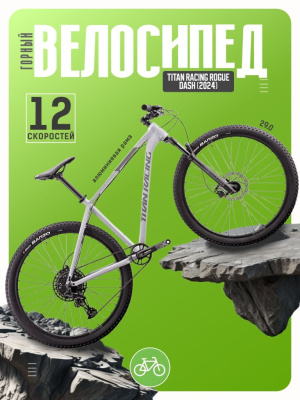 Горный велосипед Titan Racing Rogue Dash, год 2024, цвет Серый, ростовка 15