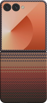 Чехол Pitaka Ultra-Slim Case для Galaxy Z Flip7, кевлар коричневый