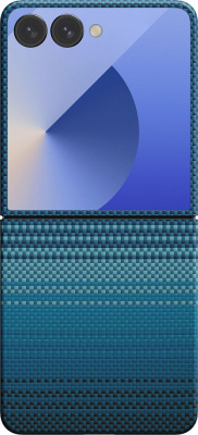 Чехол Pitaka Ultra-Slim Case для Galaxy Z Flip7, кевлар синий