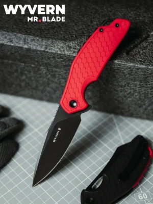 Складной нож Mr.Blade Wyvern, сталь AUS-8, рукоять красный FRN